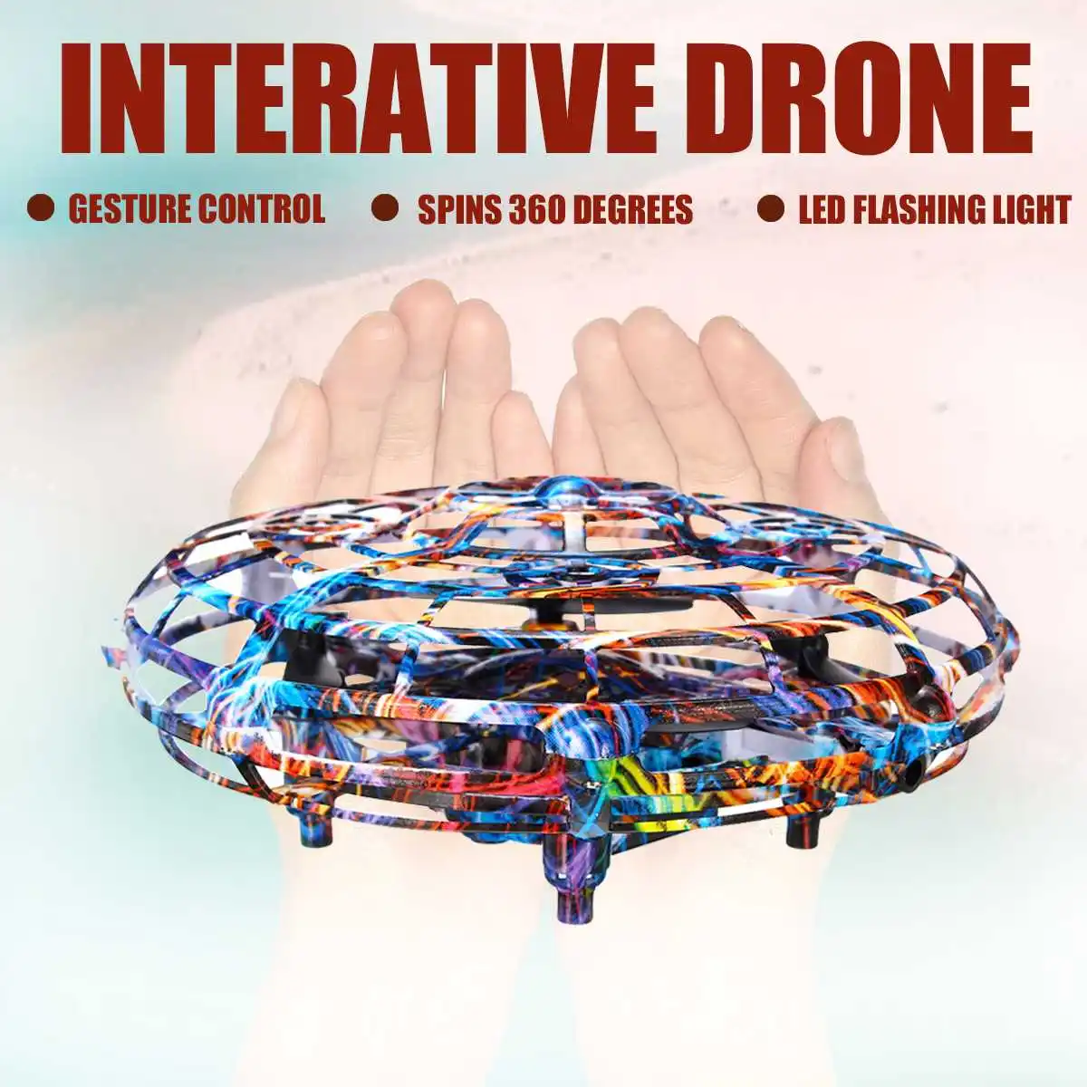 

Mini Drone UFOs Flying Hand Sensing Operated RC Helicopter Quadrocopter Dron Infrared Induction Aircraft Flying Ball Kids Toys
