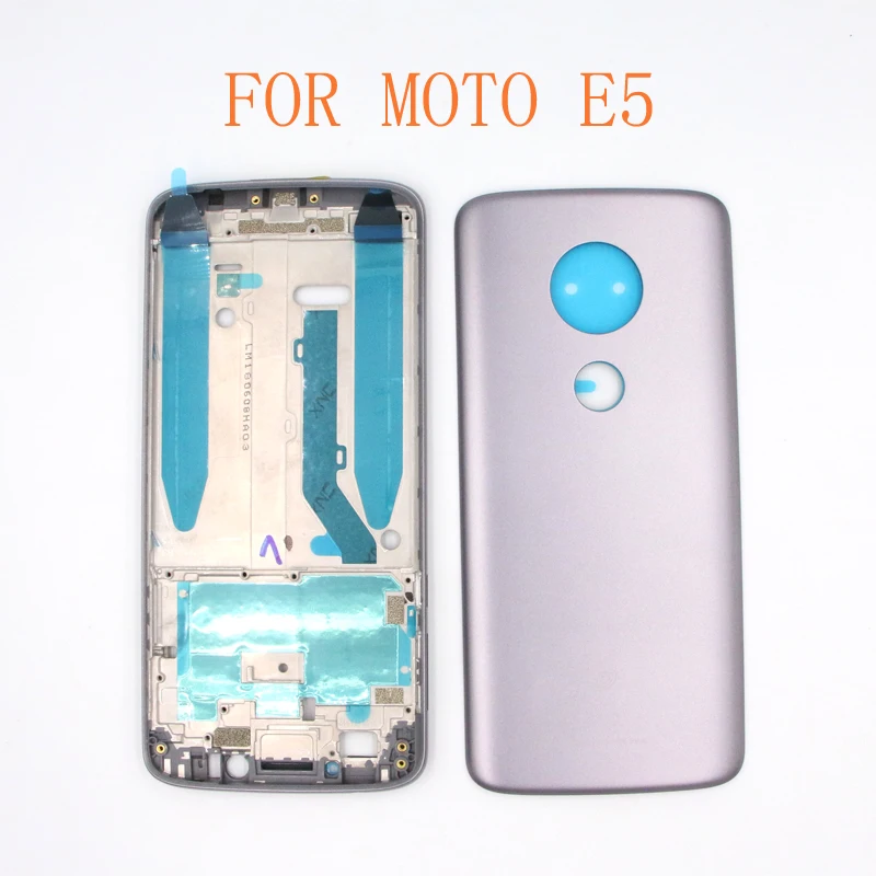 E5 Tapa со средней рамкой для Motorola Moto E5 Крышка батарейного отсека задняя крышка батарейного отсека чехол на заднюю крышку чехол с рамкой - Цвет: Cover with Frame