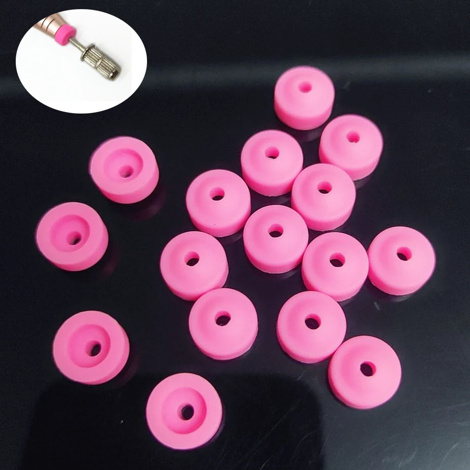 5/10/20/50pcs Nail Drill Plastic Protection Pink Caps Used on 3/32" Nail Drill Bits Electric Accessories Nail Tools Prevent Dust 4
