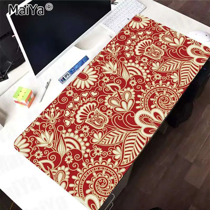 Подарочный коврик Maiya Boy с цветочным узором, прочный резиновый коврик для мыши, коврик для большой мыши, коврик для клавиатуры