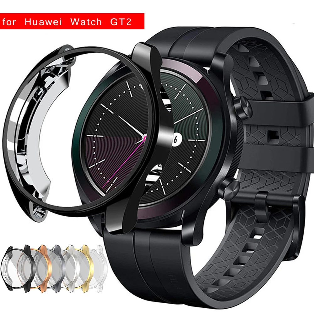 Чехол для Huawei Wath Gt2 бампер из ТПУ полноэкранный Watch Gt 2 GT2E 46 мм аксессуары умных