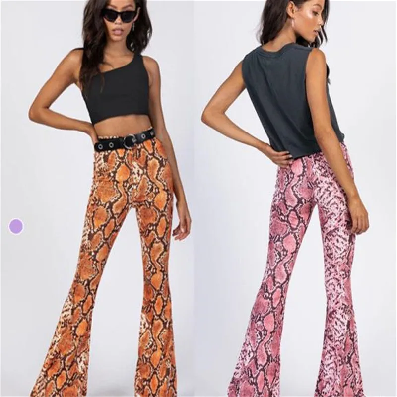 snakeskin bell bottoms
