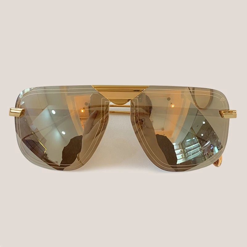 No.3 Sunglasses Винтажные зеркальные безободковые солнцезащитные очки, женские винтажные очки, солнцезащитные очки для женщин - Цвет линз: No.3 Sunglasses