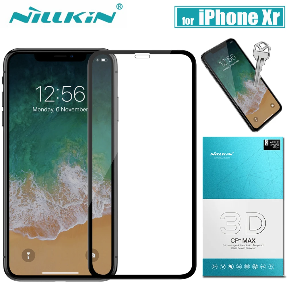 Защитное стекло Nillkin для iPhone Xr полноразмерное защитное 3D CP + MAX закаленное