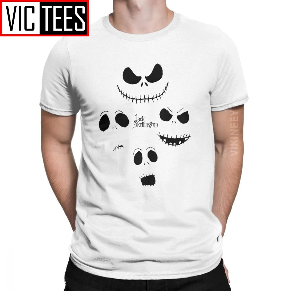 Мужская футболка Jack Skellington 100% хлопковая Футболка с изображением тыквы короля