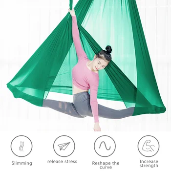 

5*2.8M Flying-Aerial Yoga Hammock Fabric Swing Latest Multifunction Anti-gravity Yoga belts for yoga training Yoga for sport