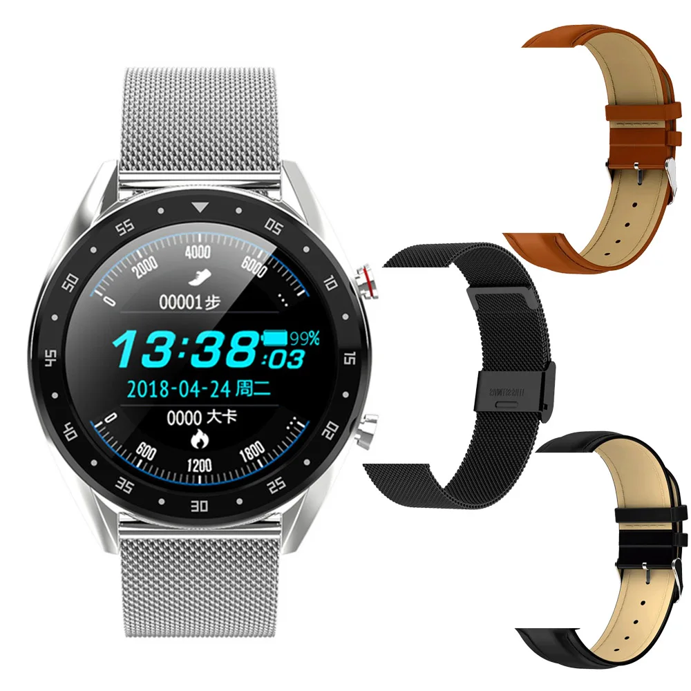 Silver all straps Fentorn Смарт часы PPG+ ЭКГ сердечный ритм кровяное давление Bluetooth телефонный звонок IP68 Водонепроницаемые Смарт-часы для мужчин для huawei xiaomi - Цвет: Silver all straps