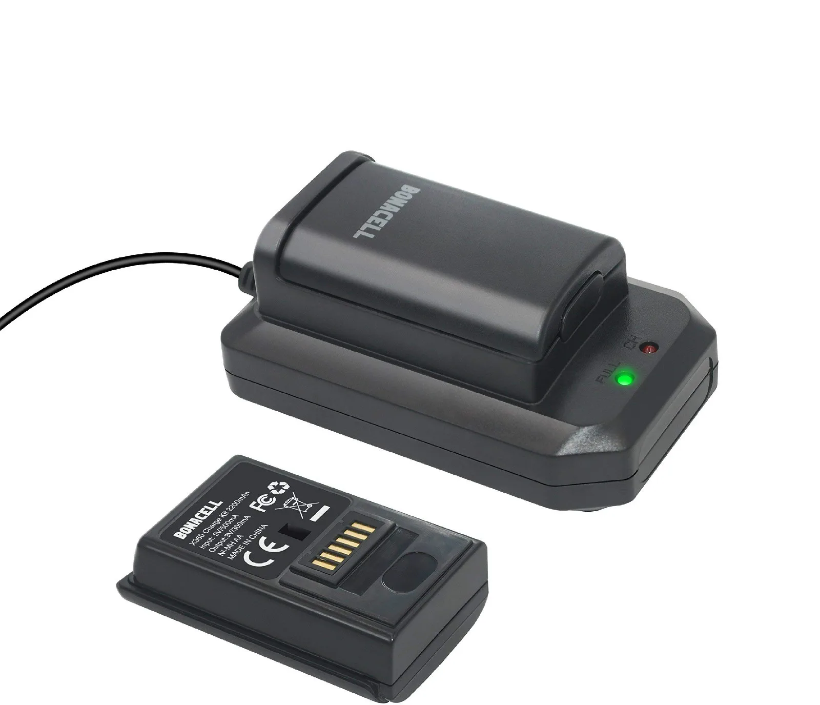 Bonadget 2200mAh пакет+ Кабель зарядного устройства для Xbox 360 беспроводные игровые контроллеры геймпады батарейный блок Xbox 360 сменный аккумулятор