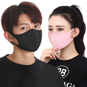 

1Pcs Black Washable Fashion Face Mouth Mask Anti Dust Mask Filter Windproof Mouth-muffle Proof Face Masks Care Reusable