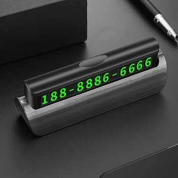 

Luminous Pressure Car Temporary Parking Card Telephone Number Plate Card Magnetic Adsorption Car Styling for Auto Accessories