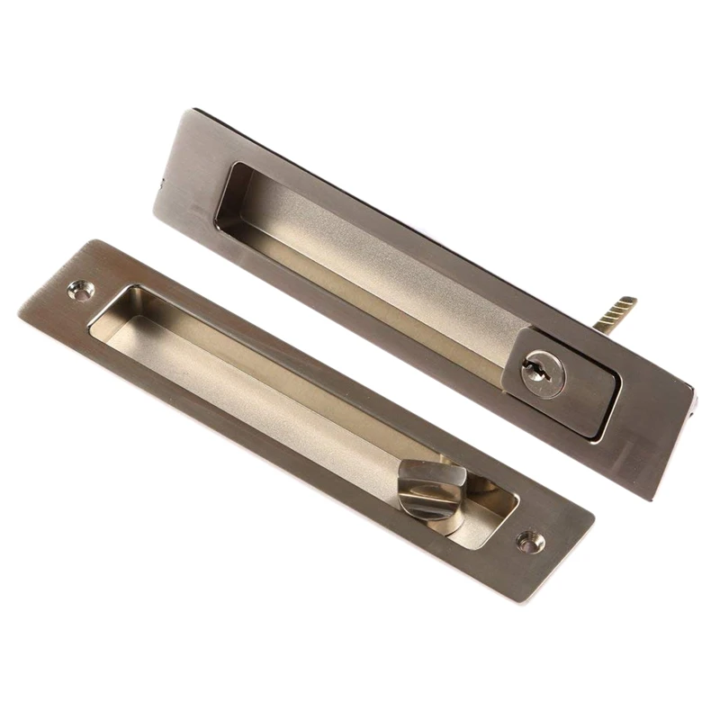 

Invisible Sliding Door Latch Locks Handle for Barn Wooden Door Bathroom Kitchen Balcony