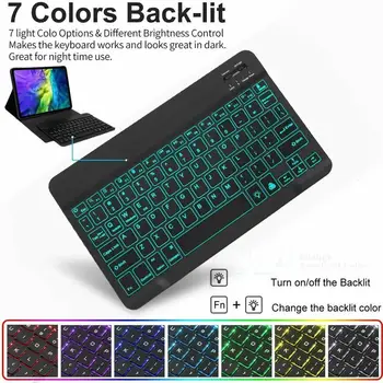 

Protective Cover With Wireless Bluetooth Keyboard For iPad Inch Cover Smart Case Pu 11 Tablet Pro Leather Backlit 2020 Keyb N4E6