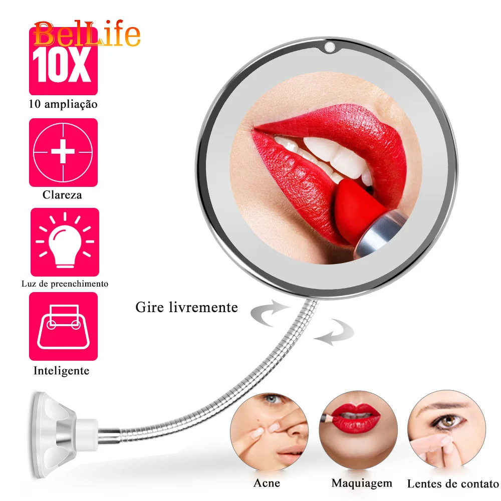

LED Mirror Makeup Mirror with LED Light Vanity Mirror 10X Magnifying Miroir LED Miroir Grossissant Magnifying VIP DROPSHIPPING