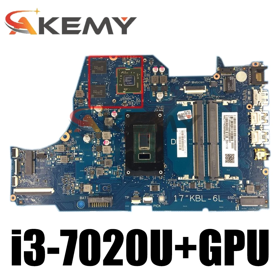 L22744-601 Mainboard For HP 17-BY 17-BY00053CL 17-by0062cl Laptop Motherboard 6050A2982701 6050A2982801-MB W/ i3-7020U +GPU | Компьютеры и