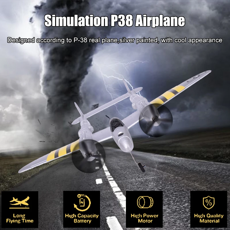 FX-816 RC самолет моделирование P38 самолет 2,4 GHz 2CH модель самолета фиксированные летательные Игрушки для мальчиков