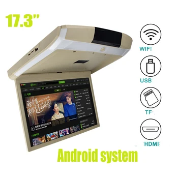 

17.3 Inch Android 8.1 Car Ceiling Monitor Mount Roof HD 1080P Video IPS Screen WIFI/HDMI/USB/SD/FM/Bluetooth/Speaker/Game