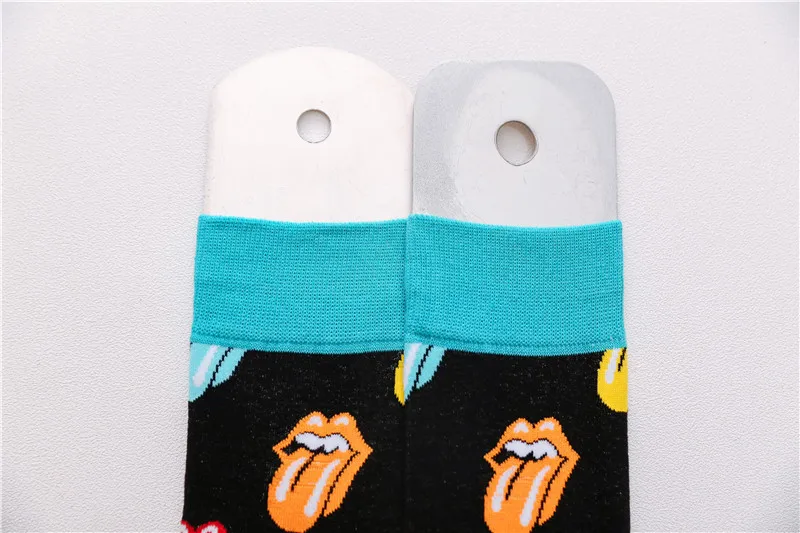 best socks for women Men Women Unisex Socks Rolling Stones Big tongue rock and roll Funny Harajuku Hip Hop Sokken Streetwear Happy Cotton Socks comfort women socks