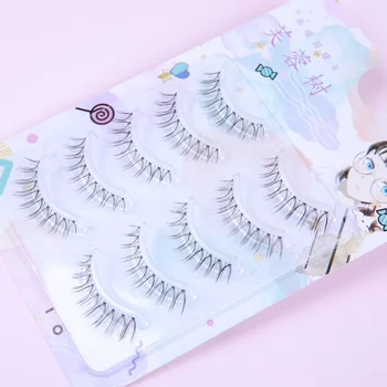 

False Eyelashes Handmade Sharpened Five-Pairs Eye End Lengthen Natural Paragraph Makeup Extension Tool