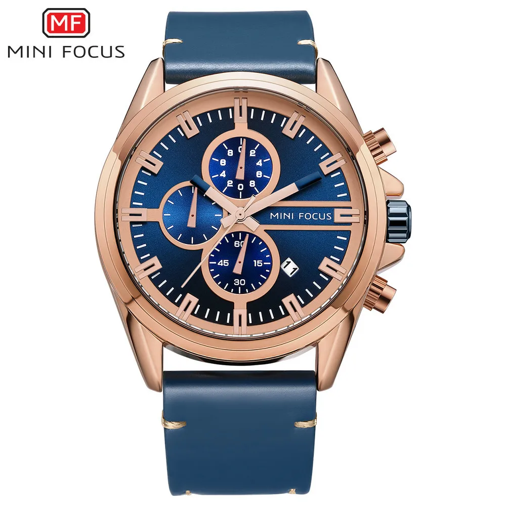 

Mini FOCUS MEN'S Quartz Watch Mf0130g Small Three Needle Night Light Automatic Date Casual MEN'S Watch