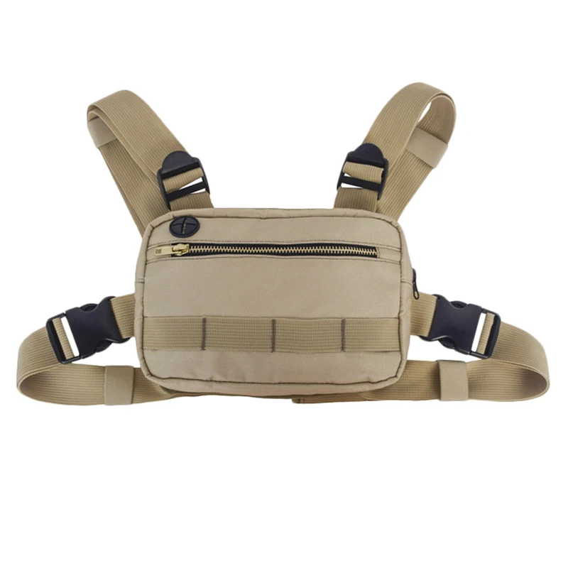 

AUAU-Men Chest Bag Small Hip Hop Streetwear Functional Chest Bag Cross Shoulder Bag Adjustable Streetwear Bags Waist Packs