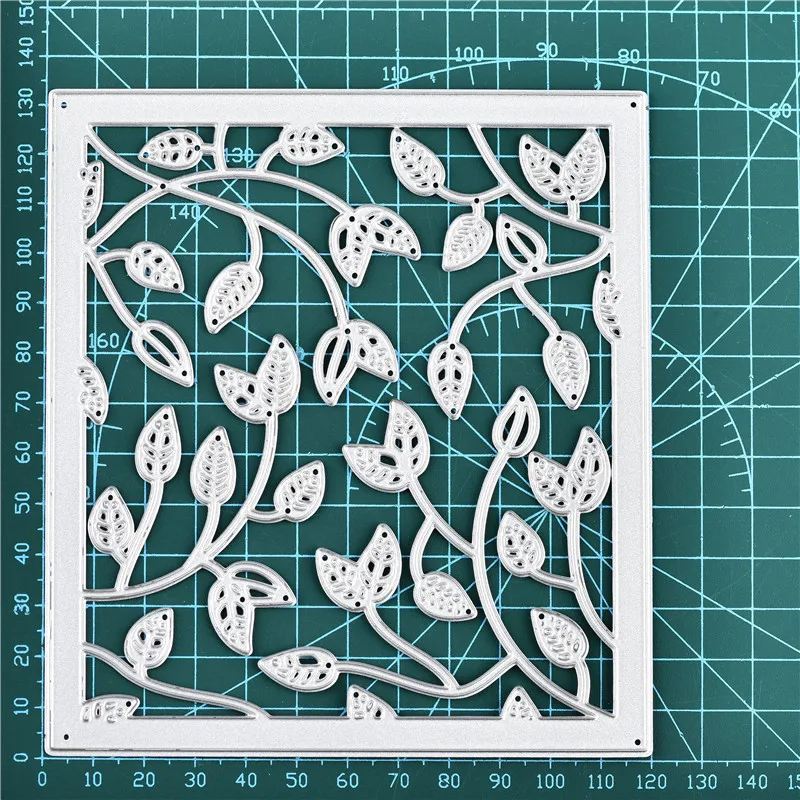 DiyArts новый фон для резки металла штампы листва рамочный трафарет Скрапбукинг