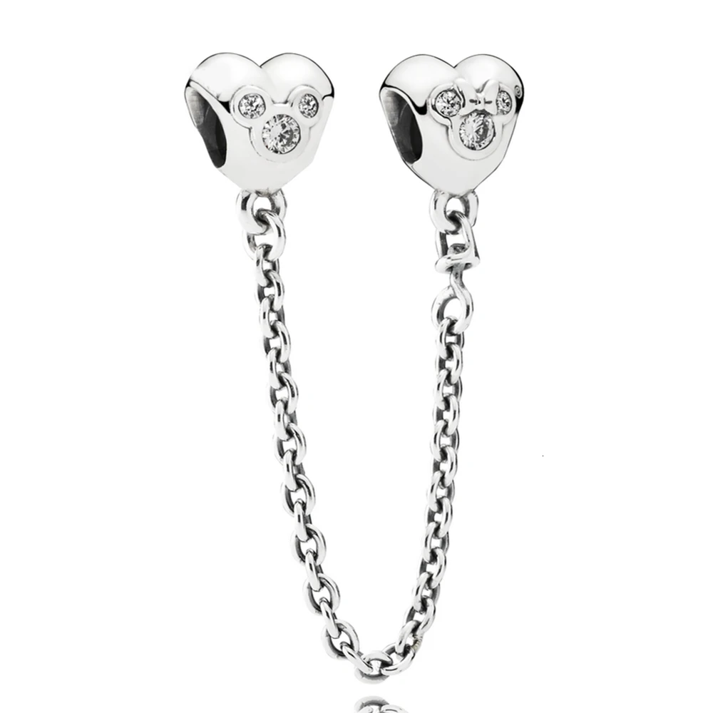925 NEW High Quality Silver Safety Chain Charm DIY Steampunk Accessories Christmas Jewelry - Metal color: Brown