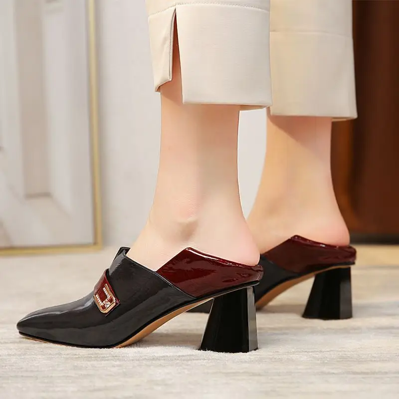 ALLBITEFO genuine leather high heels fashion ladies shoes high heel shoes girls high quality leisure women shoes women heels