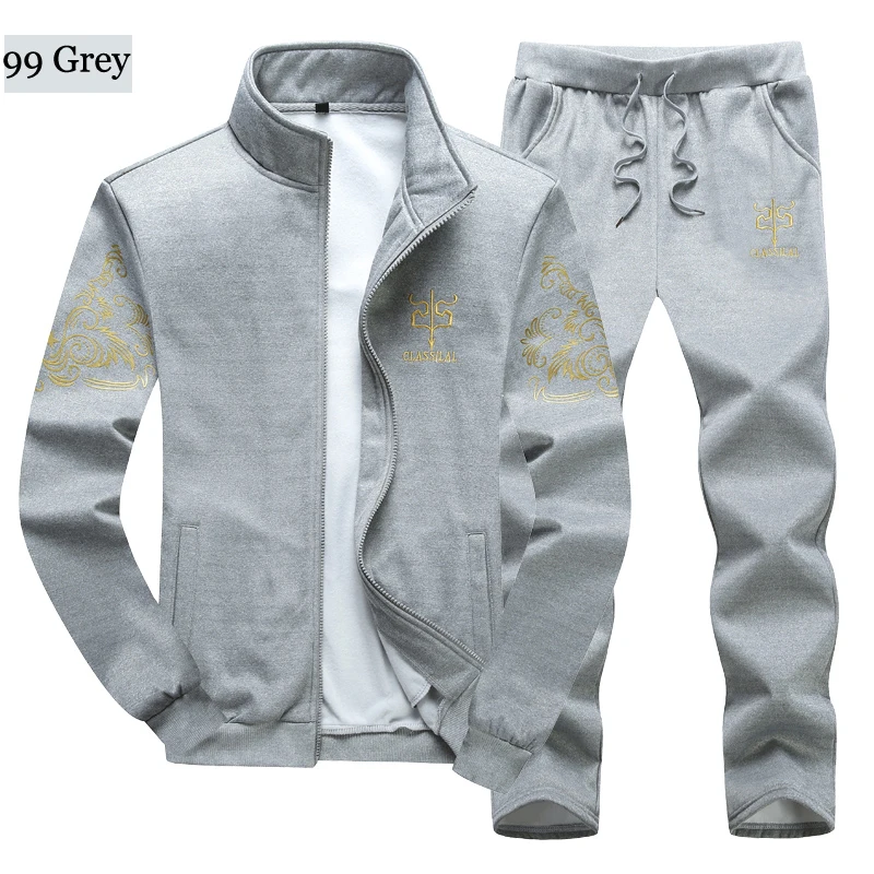 Tracksuit Men Plus Size Brand Men Set Fashion Sporting Suit Sweatshirt+Sweatpants Mens Clothing Slim Male Tracksuit Hooded