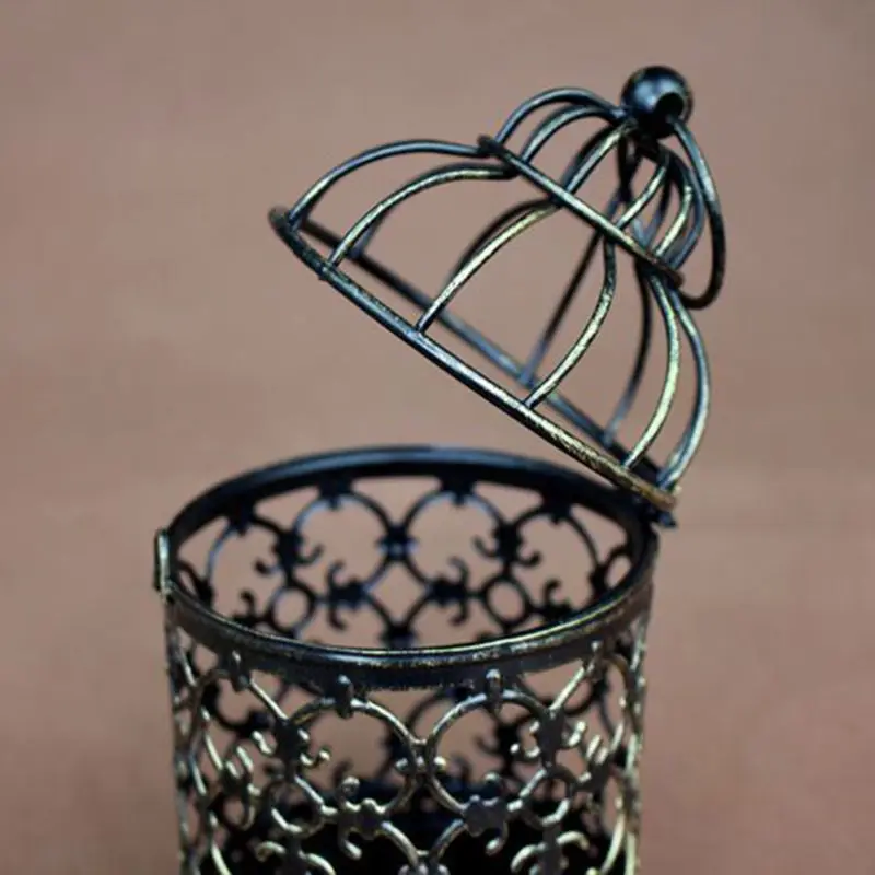 Полые Подсвечники Tealight подвесной фонарь винтажная клетка для птиц подставка для свечи Свадебная вечерние домашний декор