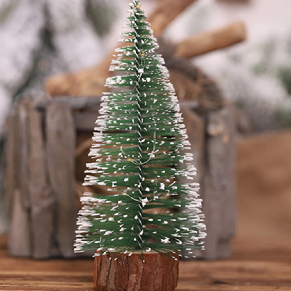 1 шт. Маленькая DIY Рождественская елка поддельная сосна мини сизаль бутылка щетка Рождественская елка Санта снег мороз деревенский дом