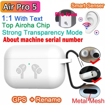 

Air Pro 5 TWS Transparency noise canceling headphone wireless earphone popsocket earbuds audifonos bluetooth ear buds headset