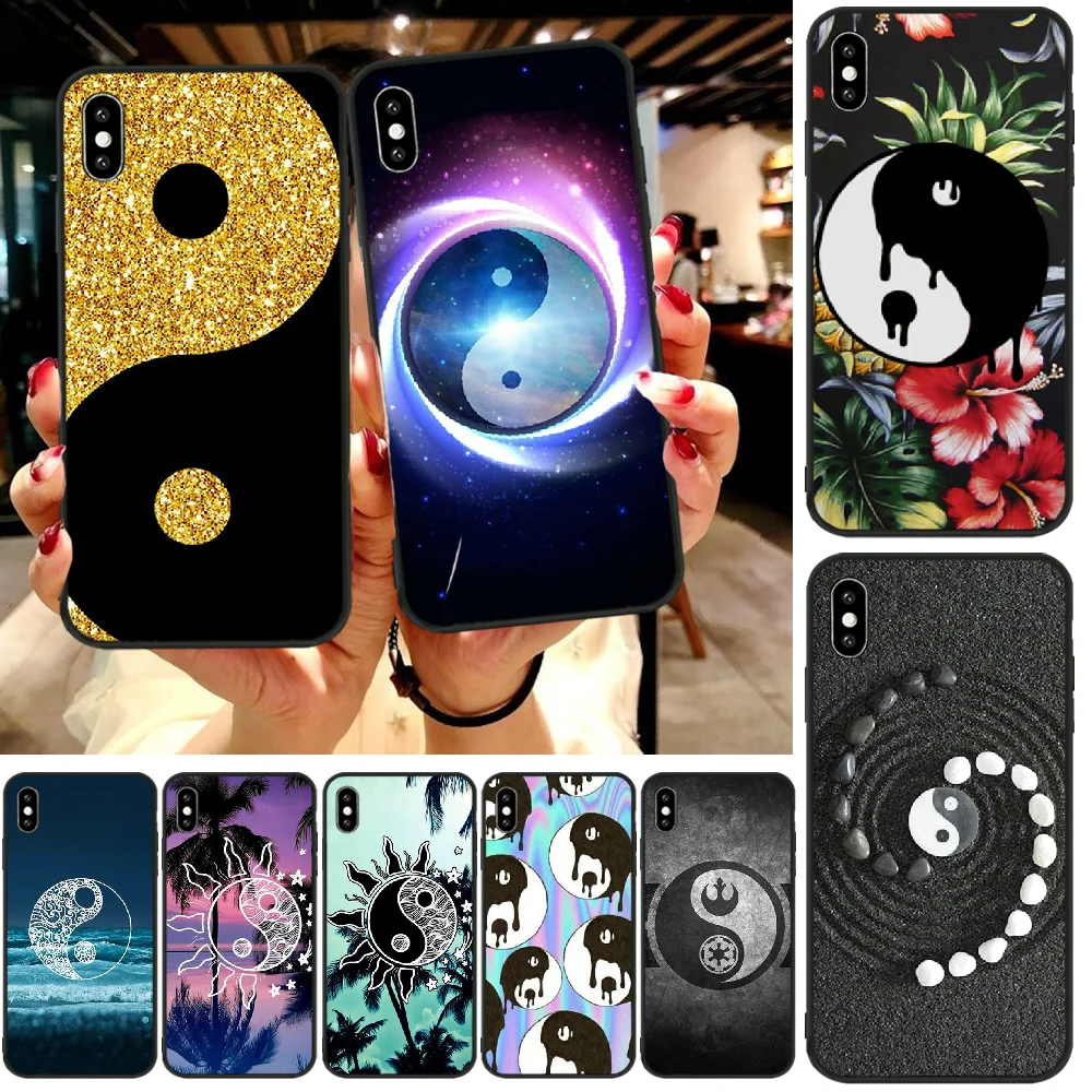 

OFFeier Scenery Tai Chi Soft black Phone Case For iphone6 6s plus 7 8 7 8 plus X XR XS MAX 11 Pro Max Cover