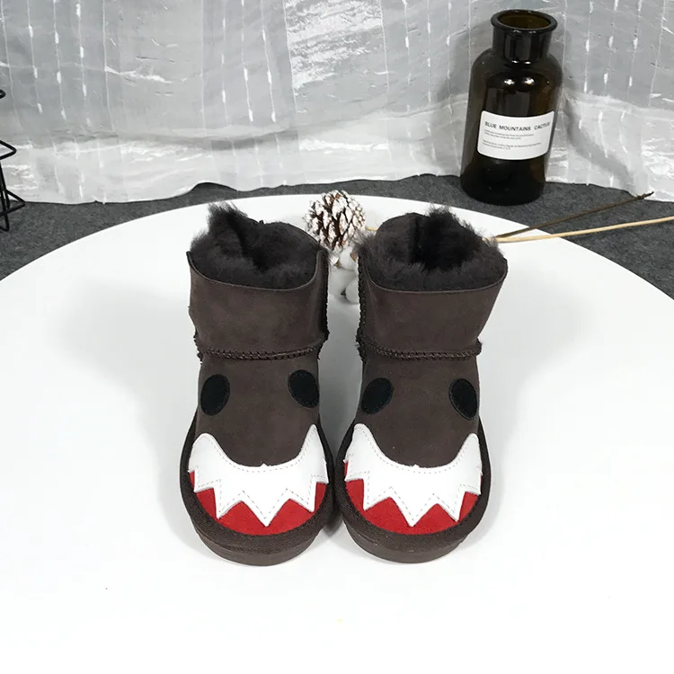 Dolakids/овчина; теплые детские зимние сапоги для детей; Новинка; зимняя обувь принцессы для малышей; нескользящая подошва; милые детские сапоги для девочек - Цвет: Темно-серый
