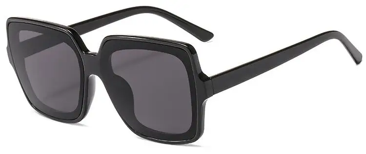 C1 black gray Винтажные негабаритные Серебристые солнцезащитные очки Sqaure Роскошные Дизайнерские брендовые большие Оттенки для женщин зеркальные линзы прозрачные серые - Цвет линз: C1 black gray