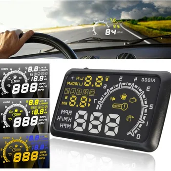 

Hud Car Head Up Display Windshield Speed Projector KMH/MPH Digital Speedometer Security Alarm Water Temp Overspeed