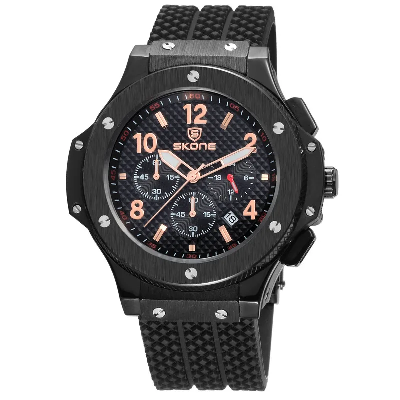 

Space-Time Multi-functional Timing Sports Waterproof Night Light Watch Men Silica Gel Accrual Taking Quartz Watch