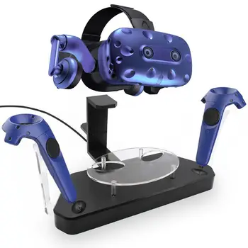 

Wireless Helmet Handle Dual Charging Stand Dock Holder Charger for HTC VIVE/VIVE Pro Controller Accessories