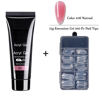 

2pcs Extension Nail Kit For Gel Quick Extension Slip Solution Set Soak Off Acrylic Gel Set Manicures Builder UV Gel Nail Art