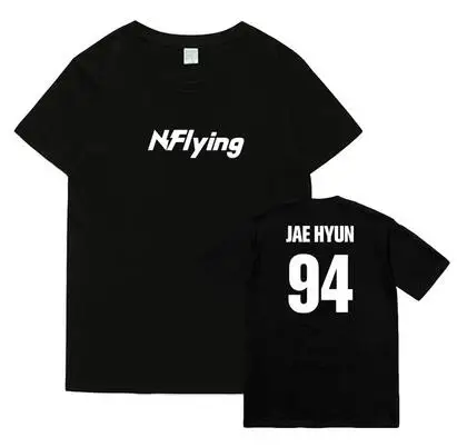 Kpop nflying альбом yaho все названия членов печать футболка с круглым вырезом унисекс летняя футболка с короткими рукавами - Цвет: 10