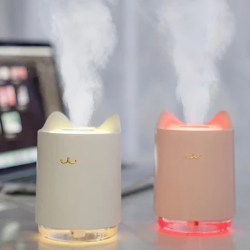 

Cute Pet 320ML Ultrasonic Air Humidifier Aroma Essential Oil Diffuser for Home Car USB Fogger Mist Maker with LED Night Lamp