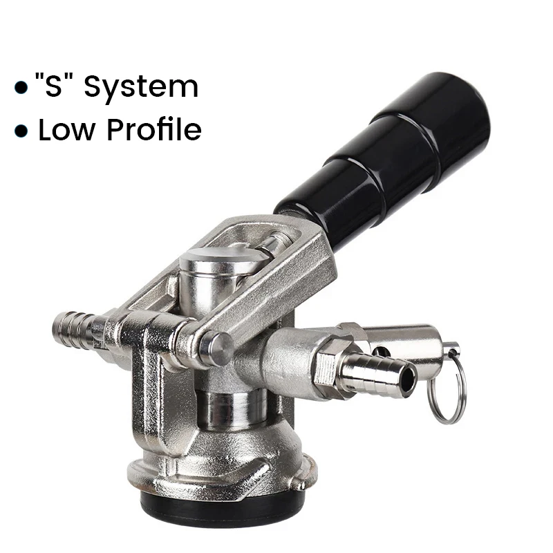 Low Profile Keg Coupler 5/16 Barb for Tight Clearance Installations with Lever Handle Spacing Saving Kegerator Dispenser IINSSDJ Beer Coupler Keg Color : D System 