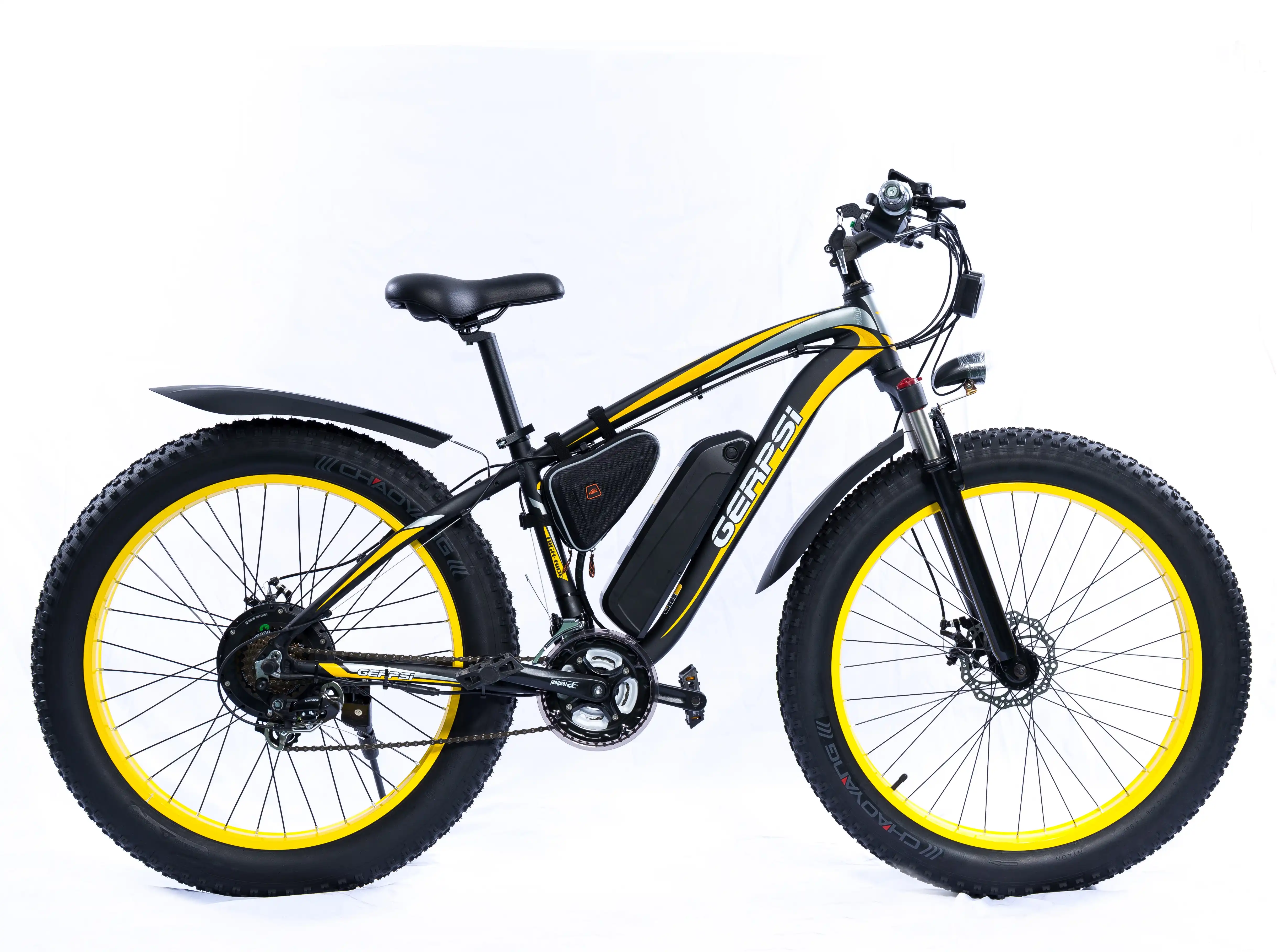 electric fat bike 36v 350w lithium yellow