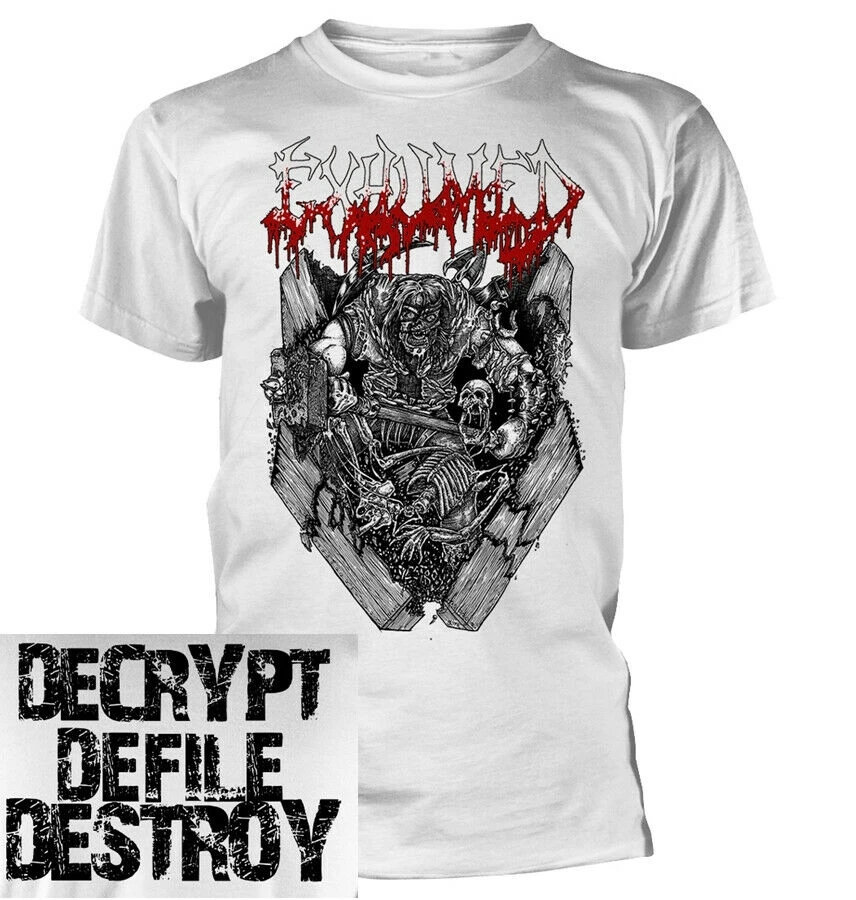 Футболка Exhumed с изображением шкатулки белая футболка Официальная Death Metal Новинка |
