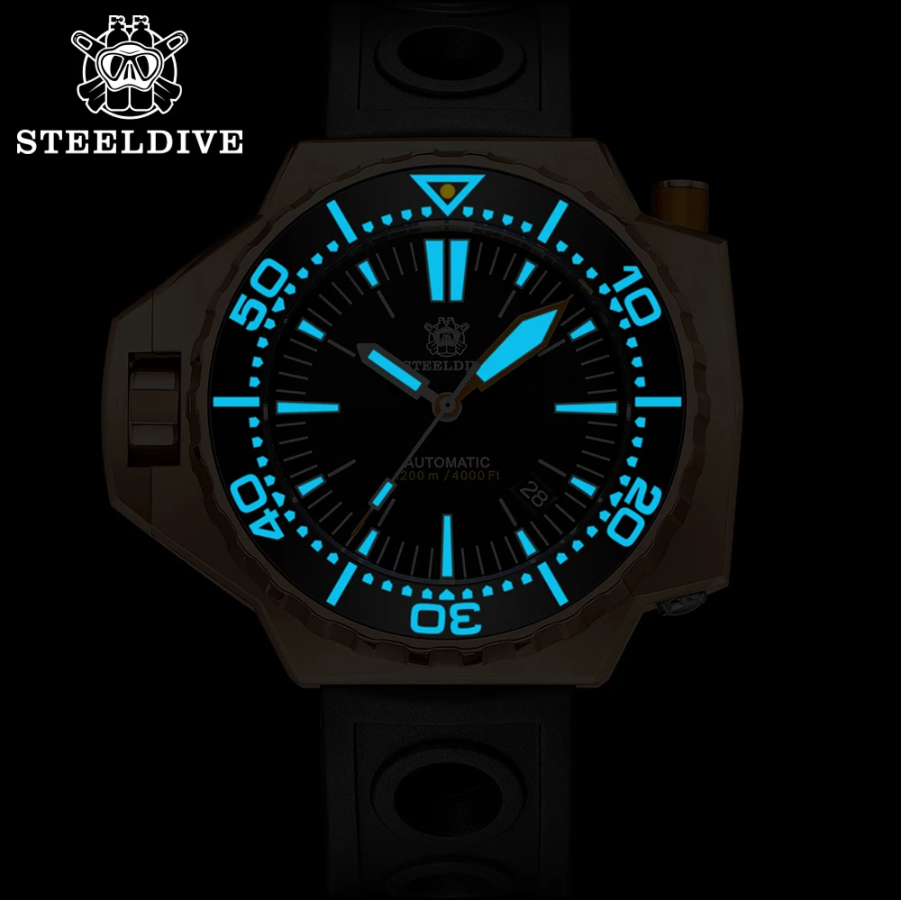 2021 New Arrival Factory Price Steeldive SD1969S 1200M Water Resistant NH35 Automatic Bi-Direction Bezel Dive Watch