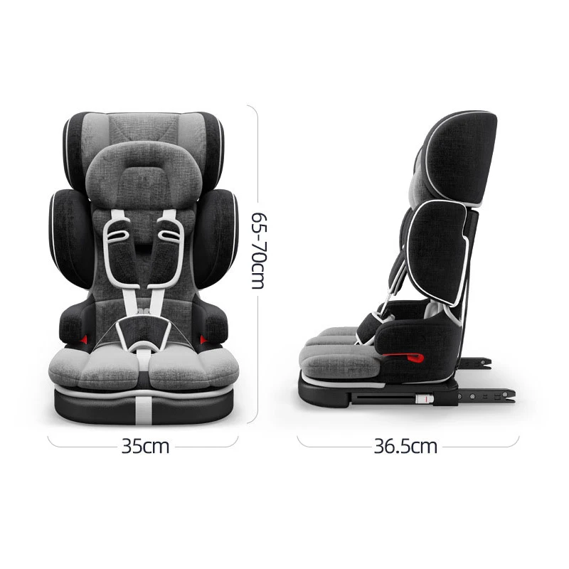 Portable Baby Car Safety Seat Folding Child Car Booster Seat Adjustable Kids Safety Chair For 9M-12Y