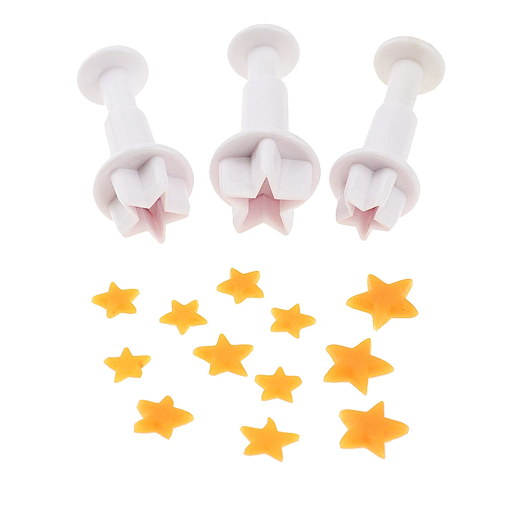 3 шт./компл. мини Звезда фондан для украшения торта поршень печенья симпатичная