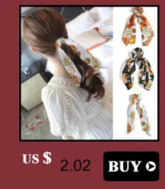 Fashion Bowknot Ponytail Holder Elastic Hair Bands for Girls Flower Printing Hair Accessories Women Hairband Ribbon Headwear