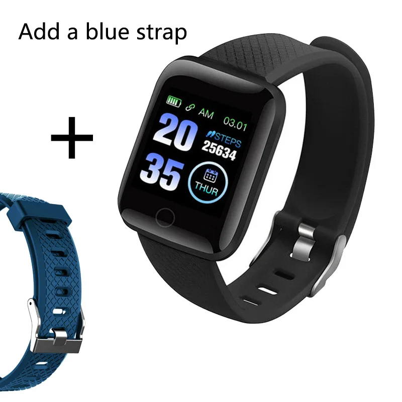 Add a blue strap D13pro монитор сердечного ритма трекер сна Смарт Браслет для измерения кровяного давления кровяного кислорода цветной ЖК сенсорный экран умный Браслет - Цвет: Add a blue strap