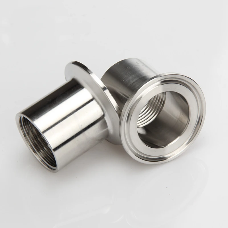 Pipe Fitting 304 Stainless Sanitary Female thread Pipe adapter 1/2" 3/4" 1" Ferrule 50.5mm 64mm 1.5" 2&ldquo; Tri Clamp Pipe Fitting Connector