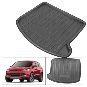 

Car Rear Trunk Floor Mat TPR Tray Carpet Mud Protector Cover For Ford Escape 2013 Black Auto Accessories